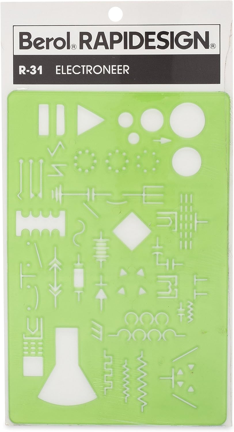 Rapidesign Standard Electrical/Electronic Symbols Template, 1 Each (R301) : Technical Drawing Templates : Arts, Crafts & Sewing