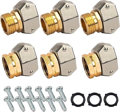 NEROSUN Kit de reparación de manguera de jardín resistente, 3 juegos de manguera de zinc y aluminio, accesorios de reparación de manguera de agua disponible en Yaxa Peru
