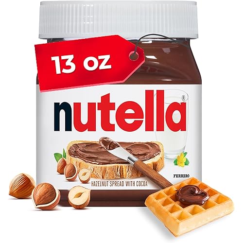 Nutella Hazelnut Spread with Cocoa for Breakfast, 13 oz Jar