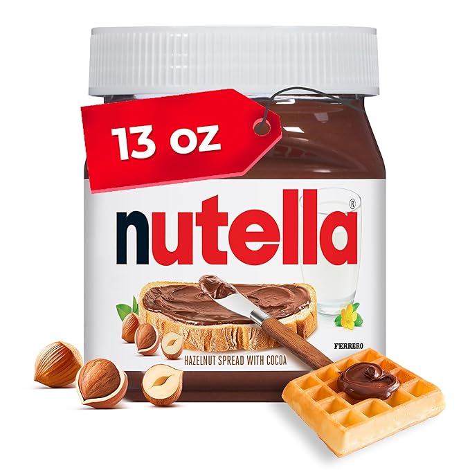 Nutella Hazelnut Spread with Cocoa for Breakfast, 13 oz Jar
