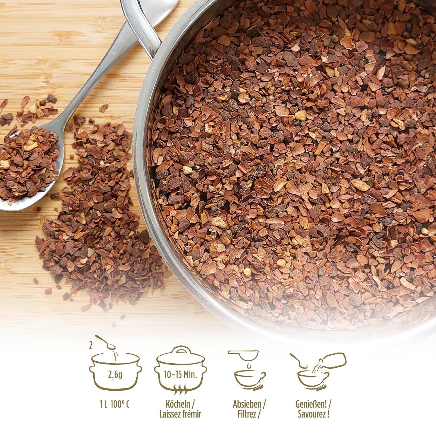 Yogi Tea, Choco Chai, Bio-Gewürz- und Kräutertee, natürlicher Schokoladengeschmack, Mischung aus Kakao, Lakritz und Zimt, losem Tee, 8 Packungen x 90 g