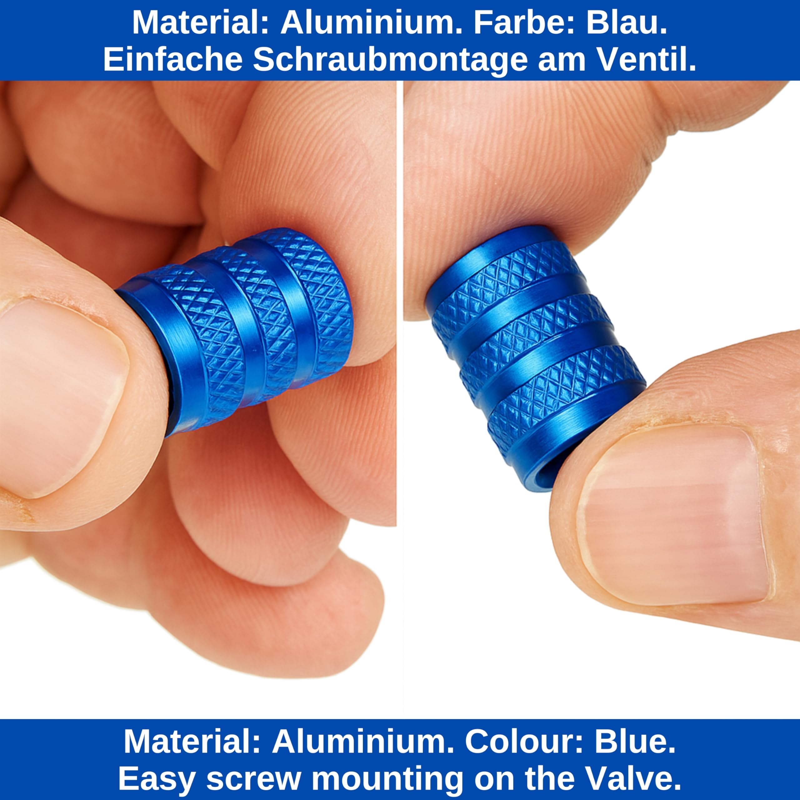 BFXM Lot De 4 Bouchons De Valve De Pneu De Voiture, Bouchons D'air Pour Voiture, Bouchons De Tige Universels En Aluminium Anodisé Avec Anneau En Caoutchouc O, Accessoires De Voiture En Cristal