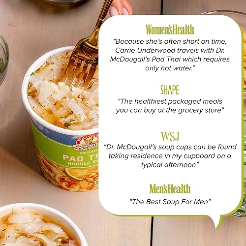Vista 11 de Dr. McDougall's - Sopa vegana de guisantes divididos - Sin gluten - Fideos ramen - Tazas de fideos ramen instantáneos - Ramen bajo en sodio - Sin