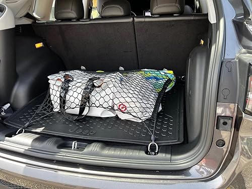 Red de carga organizadora de maletero trasero para Jeep Renegade 2015-2023 – Red de carga estilo piso para SUV – Organizador de maletero de coche de