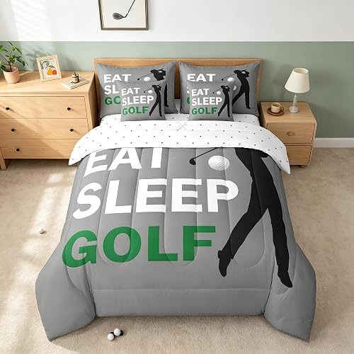 Feelyou Golf Bedding Set Twin Size 7 Piece for Kids Women Men