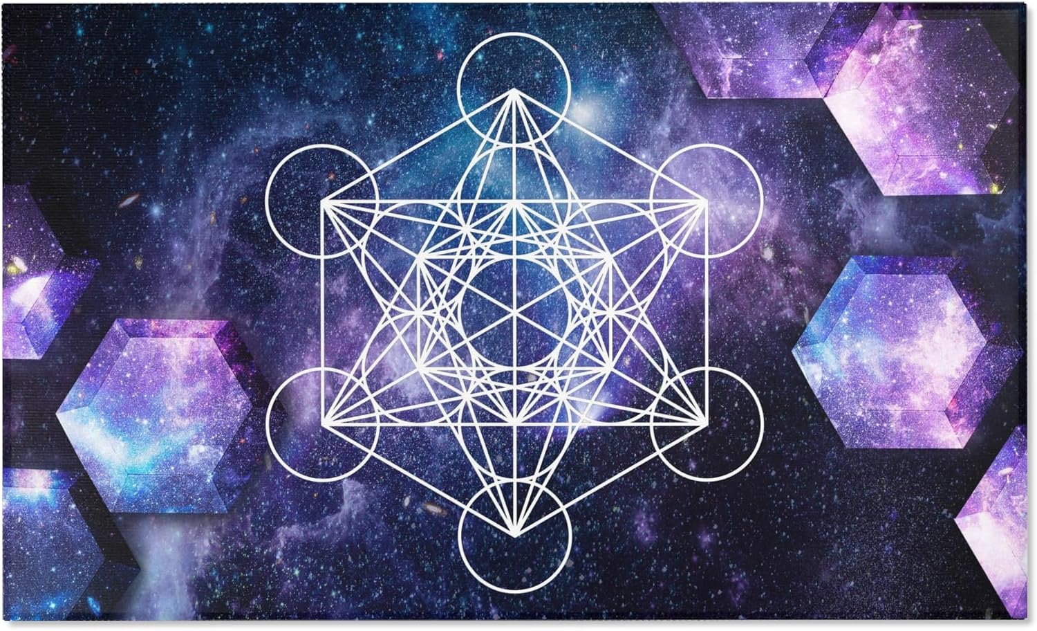 Metatron Cube Rug Amazon.com: Metatron's Cube Rug Sacred Geometry Rug Galaxy Rug Blue ...