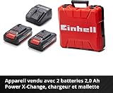 Einhell Power X-Change 50Nm Cordless Drill Driver with 2 Batteries and Charger - 18V Brushless 3-in-1 Combi Drill, Hammer Drill and Screwdriver - TP-CD 18/50 Li-i Impact Drill Set - 10