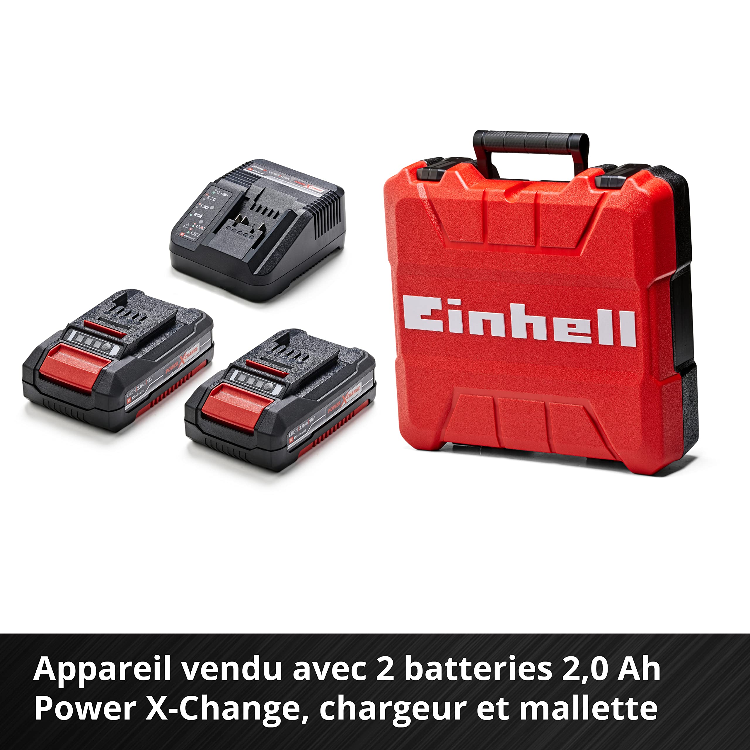 Einhell Professional Perceuse Visseuse à percussion sans fil TE-CD 18/50 Li-i BL Power X-Change 18 V 50 Nm 2 Batteries 2,0 Ah