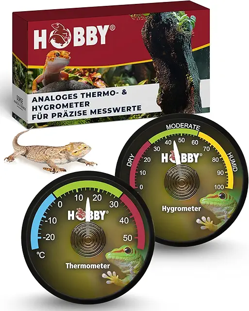 Analog Hygrometer & Thermometer für Leopardgecko Terrarium - Selbstklebend