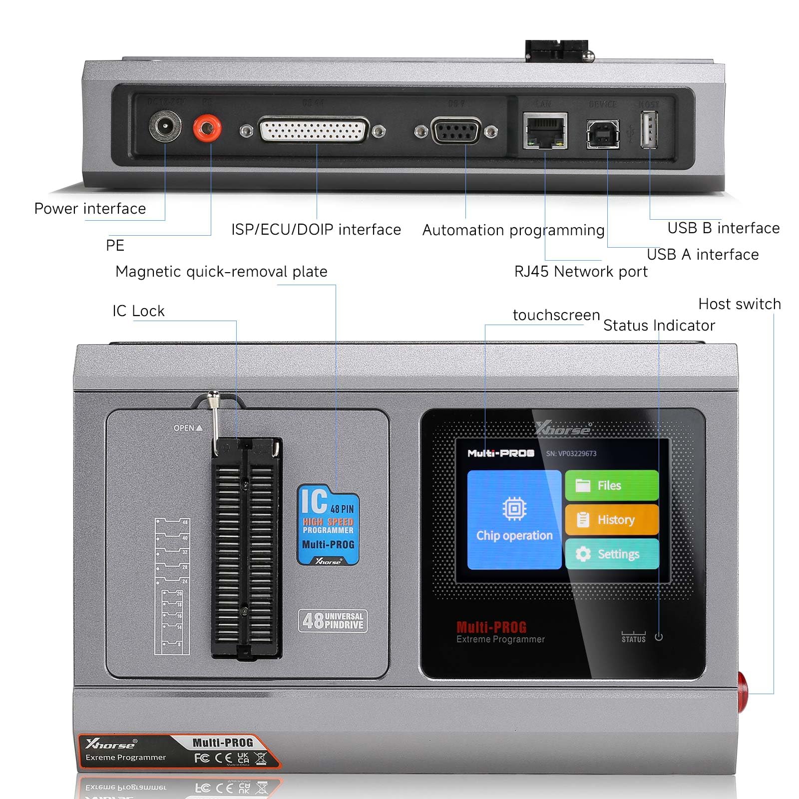 Programmateur multi-prog VVDI de niveau professionnel ECU TCU avec mise à jour de licence MQB48 gratuite version de VVDI Prog