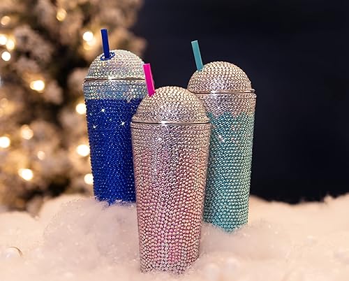 Miniatura 5 de Black Sheep Vaso brillante  Botella de agua con purpurina  Vaso hecho a mano con diamantes de imitación  Vaso de plástico brillante de doble pared