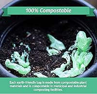 Vista 2 de Reli. Bolsas de basura compostables de 6 a 8 galones 200 unidades a granel ASTM D6400 Verde Ecológicas Para abono