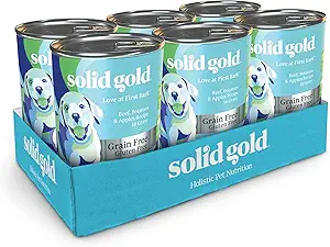 Solid Gold Wet Puppy Food - Made with Real Natural Beef for Puppies- Love at First Bark Grain Free Canned Dog Food for Gut Health, Immune Support and Soft Skin & Coat