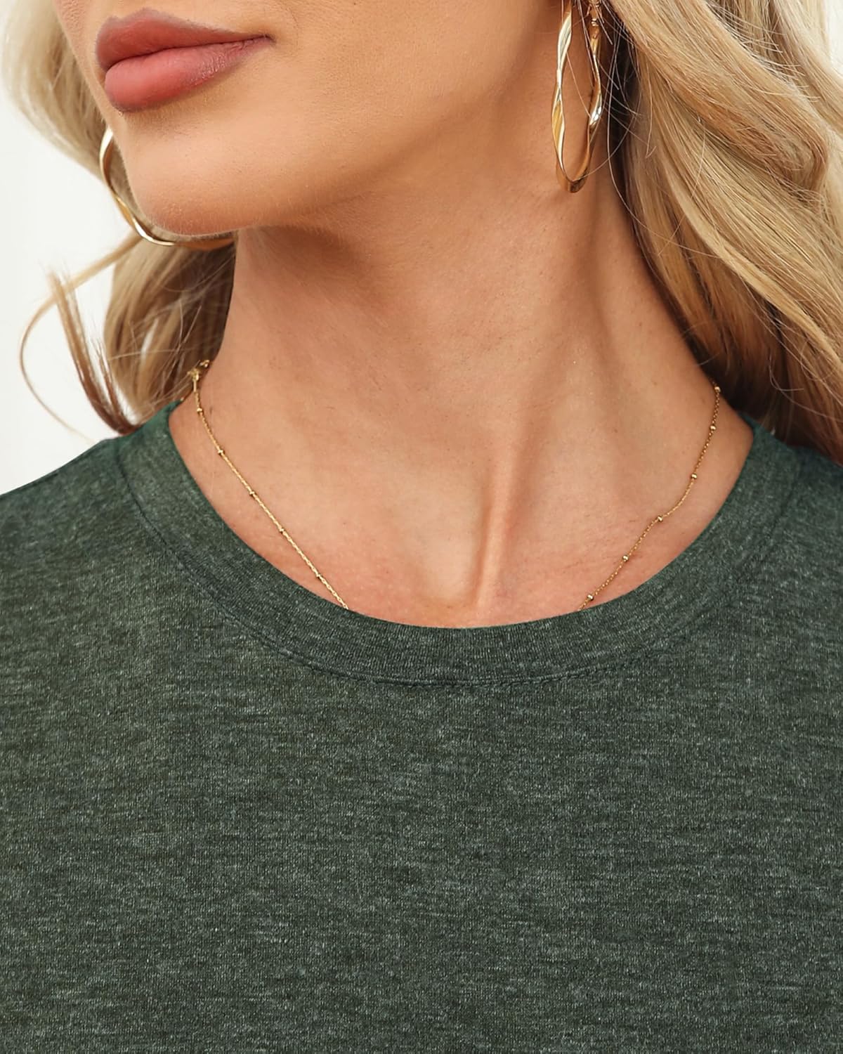 Memorose Womens Short Sleeve Tops Summer T Shirts Round Neck Causal Fashion Basic Tee - Image 5