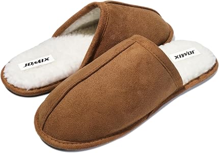 Pantofole Uomo Invernali Jomix - Chiuse, Calde, Fodera In Pelliccia, Antiscivolo - Taglia 45