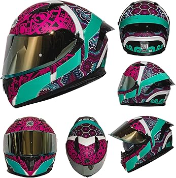 Amazon.com: HAX Obsidian Full Face Dual Visor Adult Motorcycle
