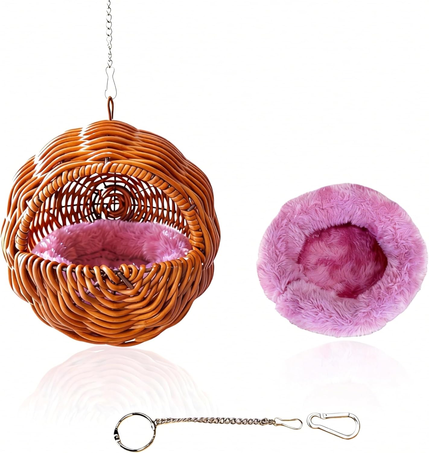Squirrel Hammock Sugar Glider Nest - Soft Squirrel Bed Nest, Cage Accessories, Accessories for Sugar Glider Cage, Small Animal Hanging Habitat Hammock image 4