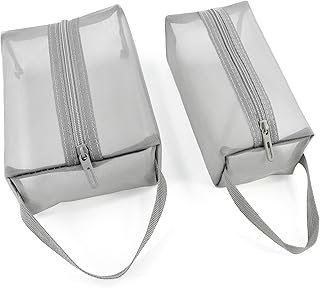 YunZh 2 bolsas de maquillaje de malla portáti...