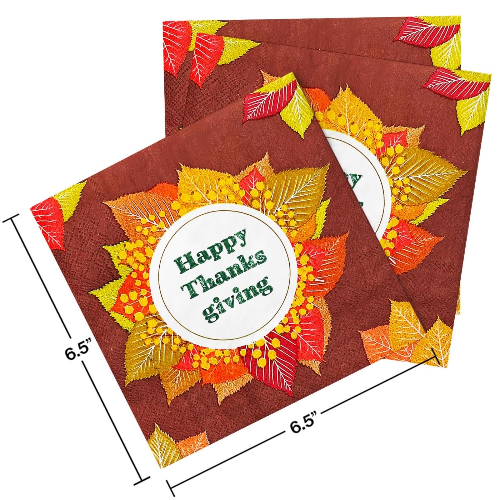 Tovaglioli di Carta Mattone Foglie Rosse Tovaglioli per Decoupage Decorati Tovaglioli Bar Compleanno Carta Lgienica Tovagliolo Decorazione Da Tavola Usa e getta Per Matrimoni Feste 30 Packs(33x33cm)