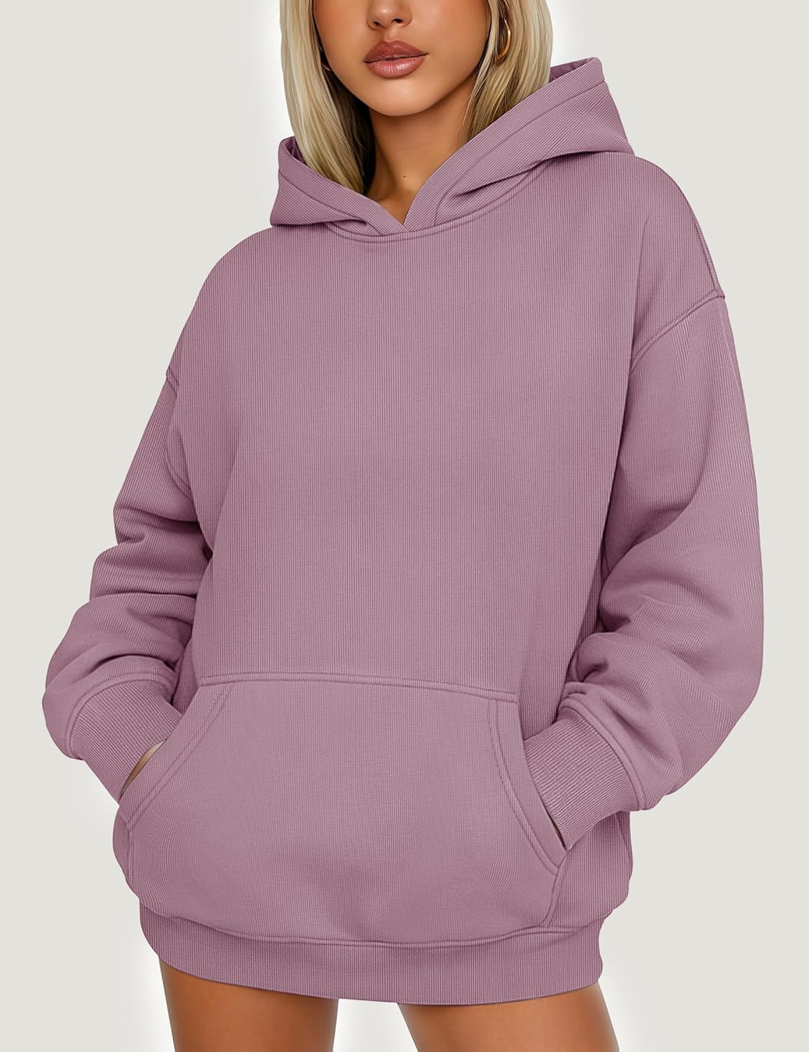 YUCOLEN Women's Oversized Hoodies Fleece Sweatshirt Casual Pullover Sweaters Outfits Trendy Clothes Fall Winter Fashion - Image 5