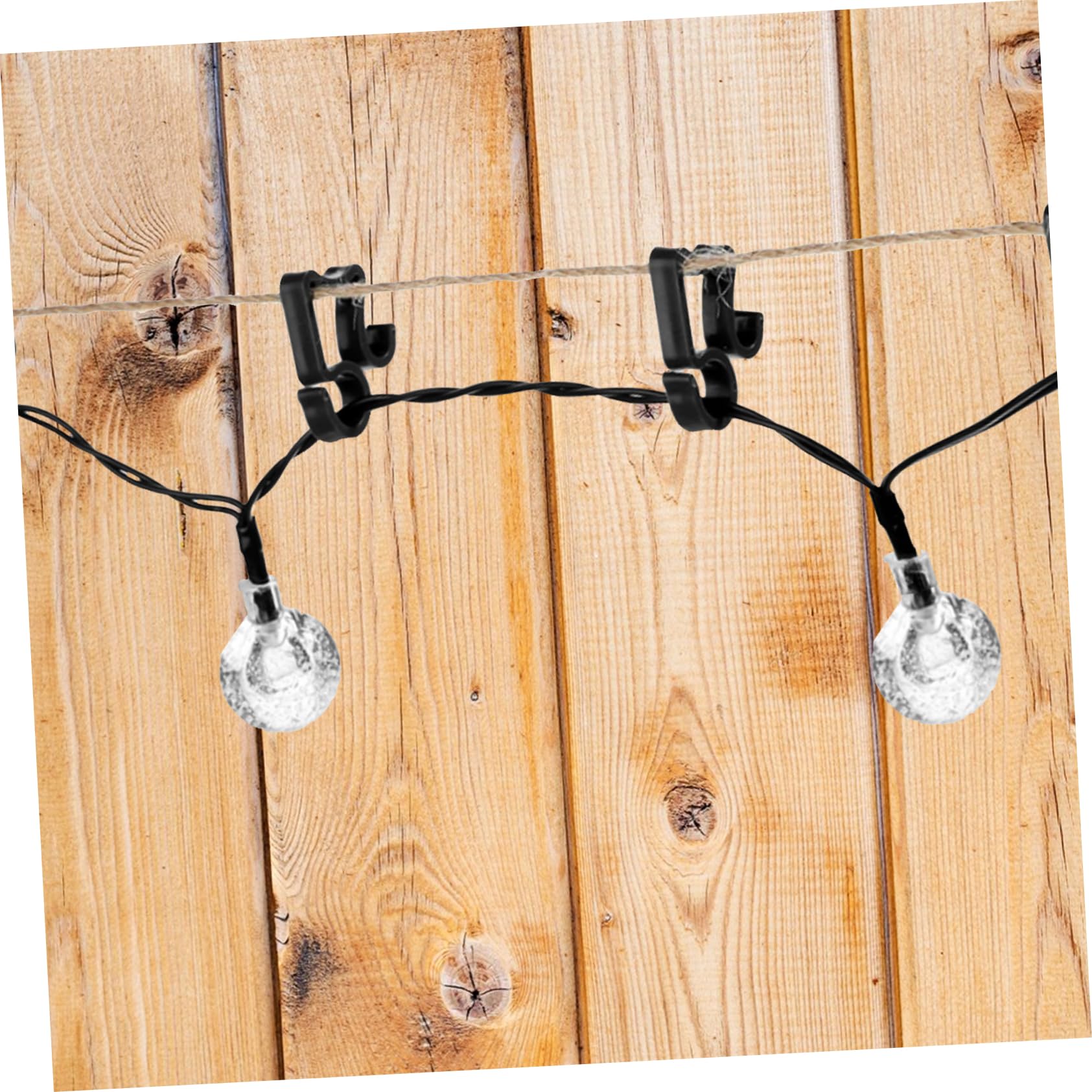 YARNOW 40pcs String Garden Light Clips Outdoor Gutter Hooks for Easy Installation and Festive Decor Mix for String Lights and More