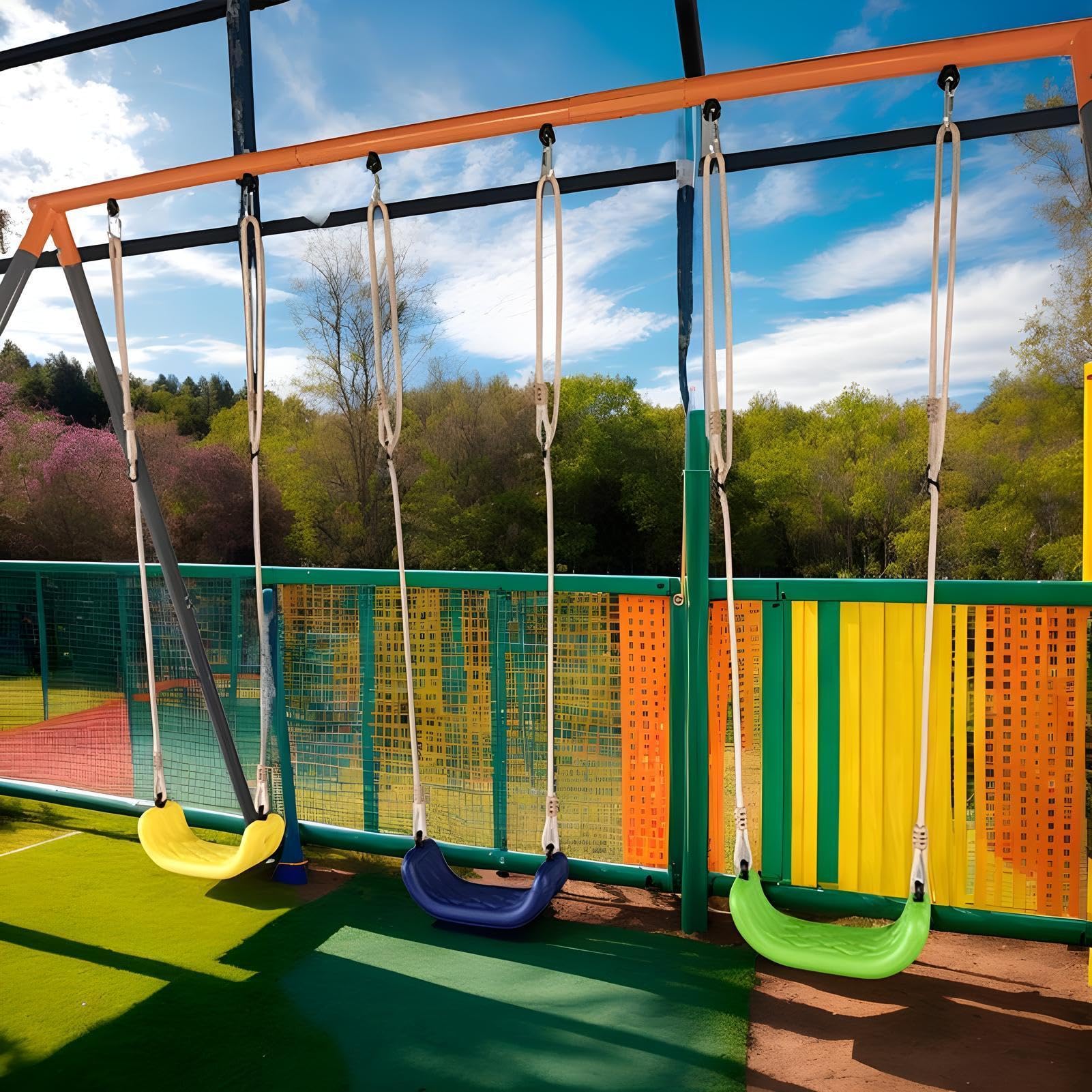 para niños: material del asiento suave, cuerda de suspensión para cargas pesadas, diseño antideslizante, de suspensión fácil de instalar | Relajación en el patio
