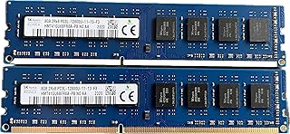 ذاكرة رام لأجهزة الكمبيوتر المكتبي DDR3 سعة إجمالية 16 جيجابايت (2 × 8 جيجابايت) من دايزن، نوع 2Rx8، سرعة PC3L-12800U، رقم الطراز HMT41GU6BFR8A-PB، بدون أكواد إضافية
