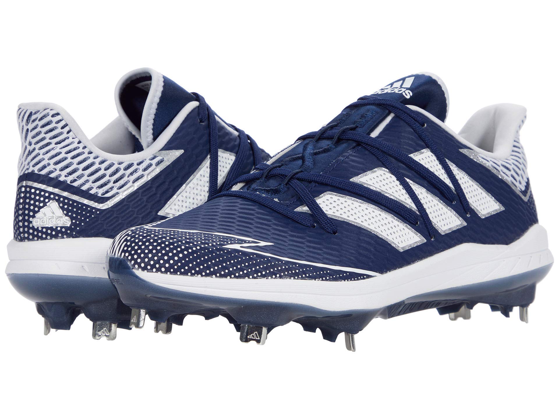 adidas Men's FV9393 Baseball Shoe, Navy Blue/White/Navy Blue, 10
