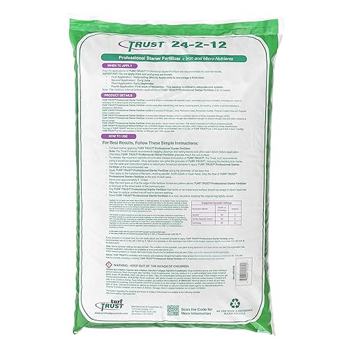Miniatura 2 de Turf Trust Fórmula para principiantes de césped 24-2-12 (15.6 libras)