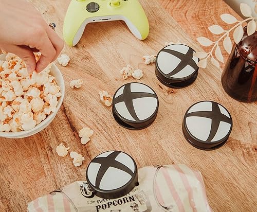 Vista 5 de Xbox Juego de 4 clips de chip resistentes con logotipo, abrazaderas de bolsa de plástico para aperitivos y almacenamiento de alimentos con agarre