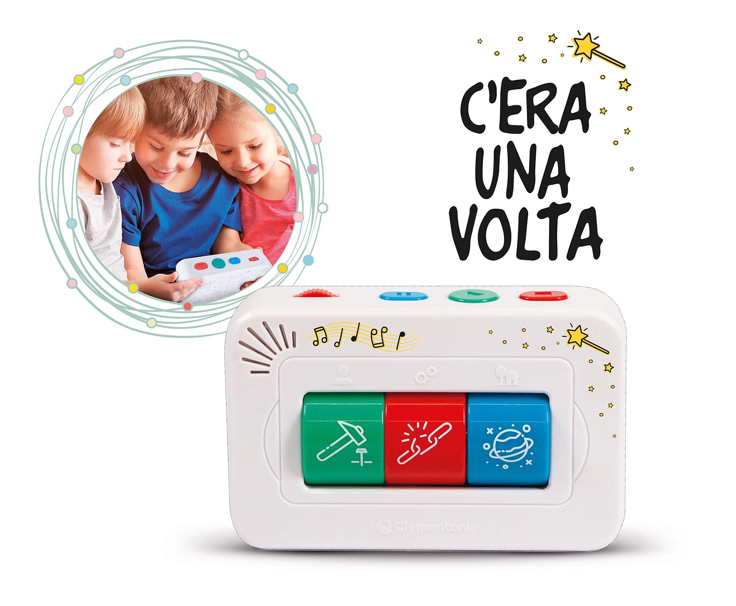 Clementoni Sapientino - C'era Una Volta, Gioco Educativo Bambini 4+ Anni, Storyteller con Rulli per Creare e Ascoltare 64 Storie con Personaggi e Ambientazioni Diverse, Lingua Italiana, 17410