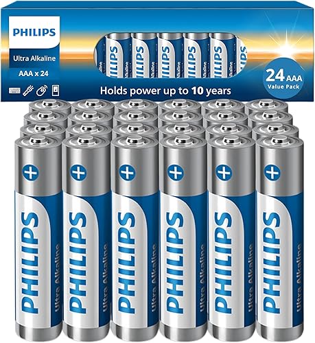 Miniatura 10 de PHILIPS Paquete de 12 pilas AA | Batería doble A ultra alcalina de 1.5 V | 132% más de potencia que el estándar de la industria | Larga duración |