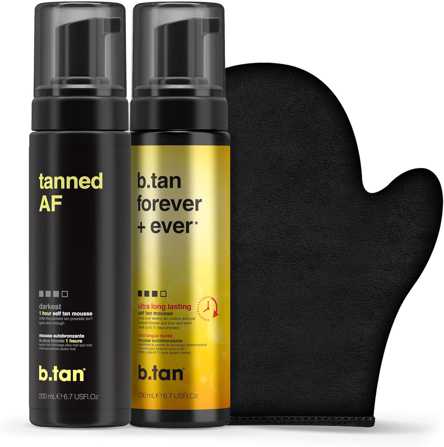 b.tan Besties Bundle Darkest & Ultra Long Lasting Self Tan Mousse