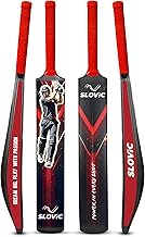 Slovic Cricket Bat [81 x 10 CM] | Full Size Tennis Bat for Cricket | Cricket Bat-Ball for Kids (10 to 14 Years Old) | Plastic Bats for Indoor Tournament | Lightweight Fiber Bat for Cricket kit