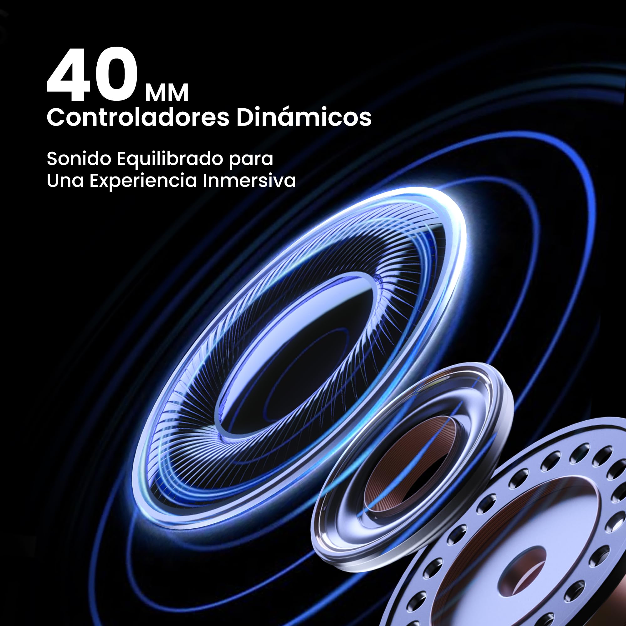 KIWI design Auditiva Correa para la Cabeza con Batería para Meta Quest 3/3S, K4 Duo Auriculares DualFast Carga Rápida, Accesorios VR con Diseño Equilibrado, Sonido Mejorado y Mayor Tiempo de Juego