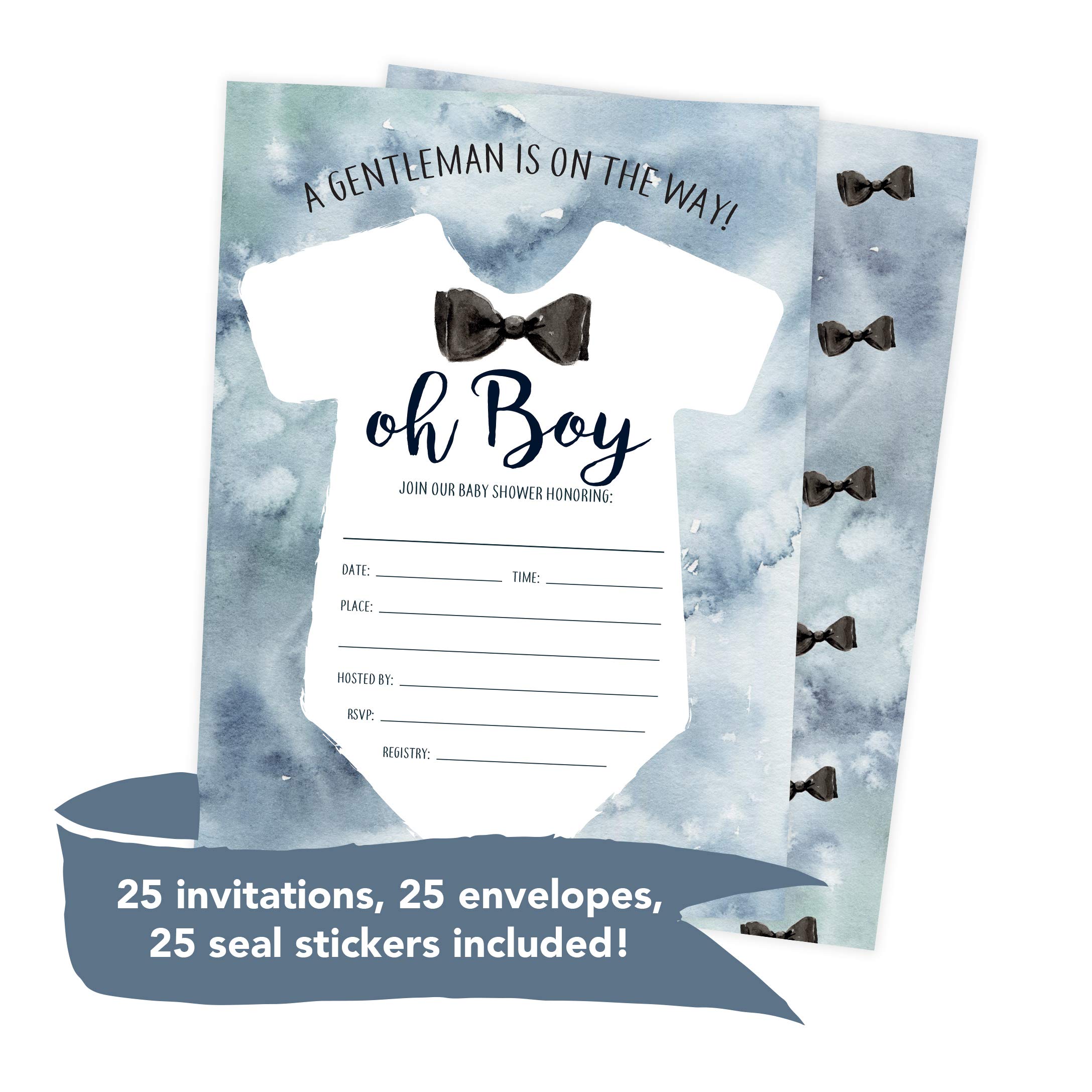 Desert Cactus Baby Shower Invitations Boy Invite Cards (25 Count) With Envelopes (25ct Baby) Generic 1