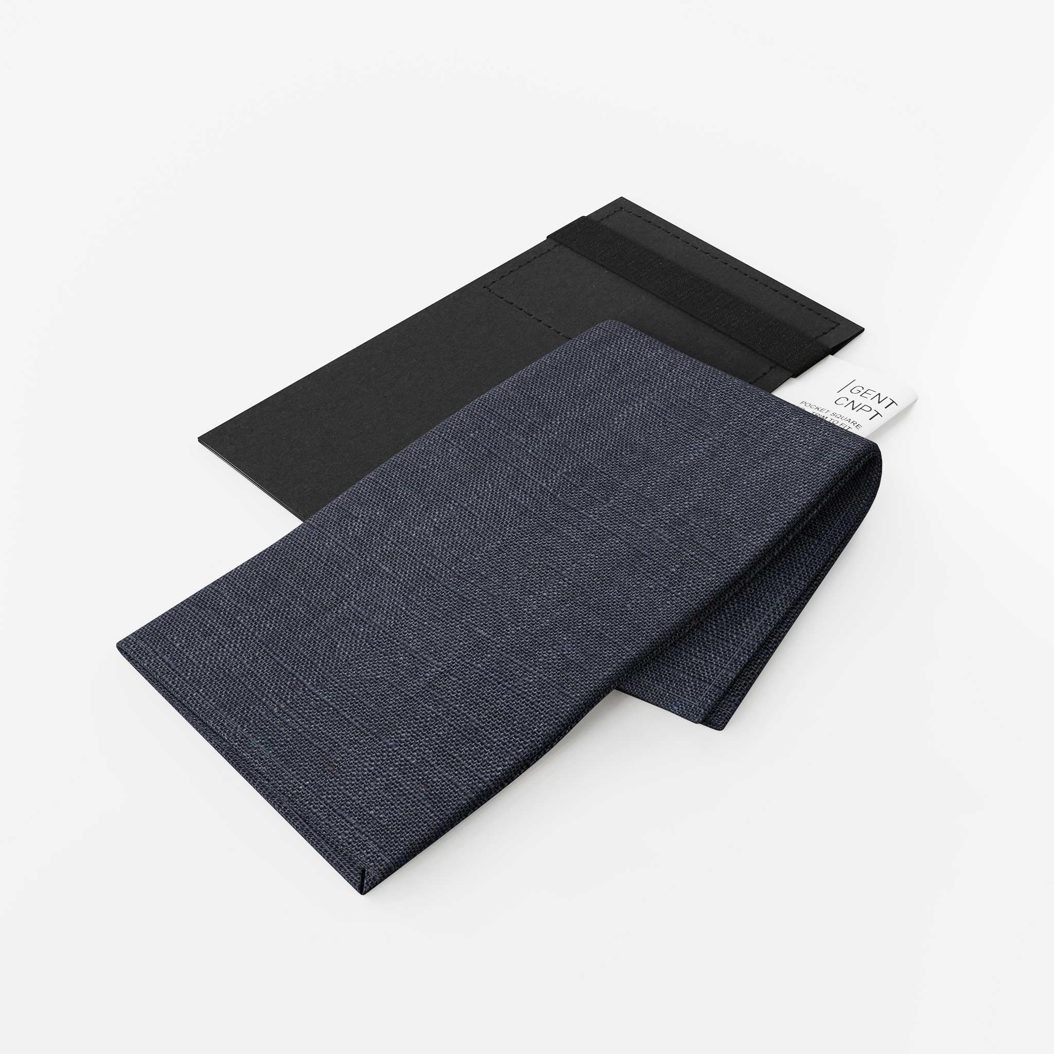 Papillon da Uomo in Lino | Blu Scuro | Papillon da Matrimonio Vegano Pre-annodato | Opzionale con Fazzoletto da Taschino & Bretelle | Large Batwing | Fatto a Mano in Germania