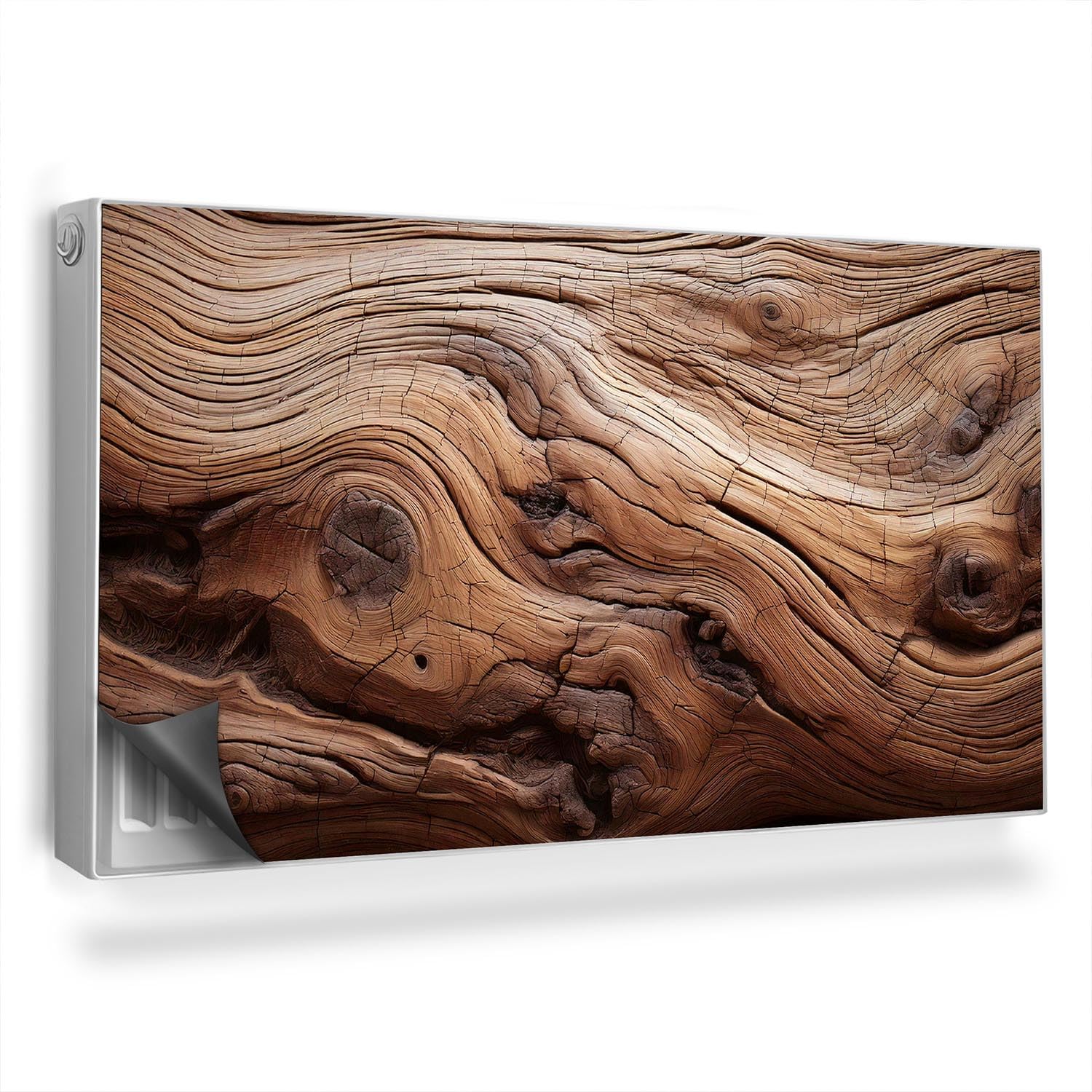 Alfombrilla magnética para radiador contra polvo y arañazos panel madera oscura 110x60
