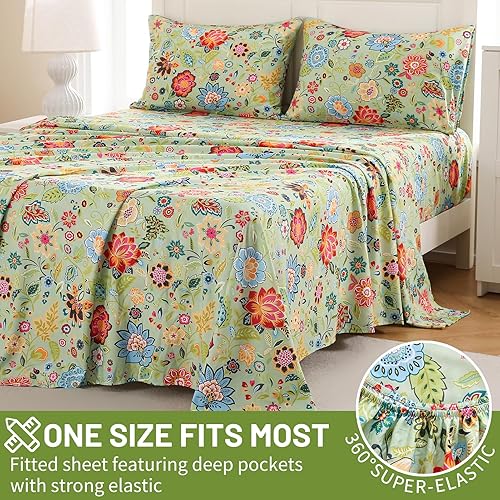 Miniatura 4 de Bedlifes - Juego de sábanas de bolsillo extraprofundo tamaño King, para colchones de 18-24 pulgadas de grosor, juego de 4 piezas con 1800 hilos,