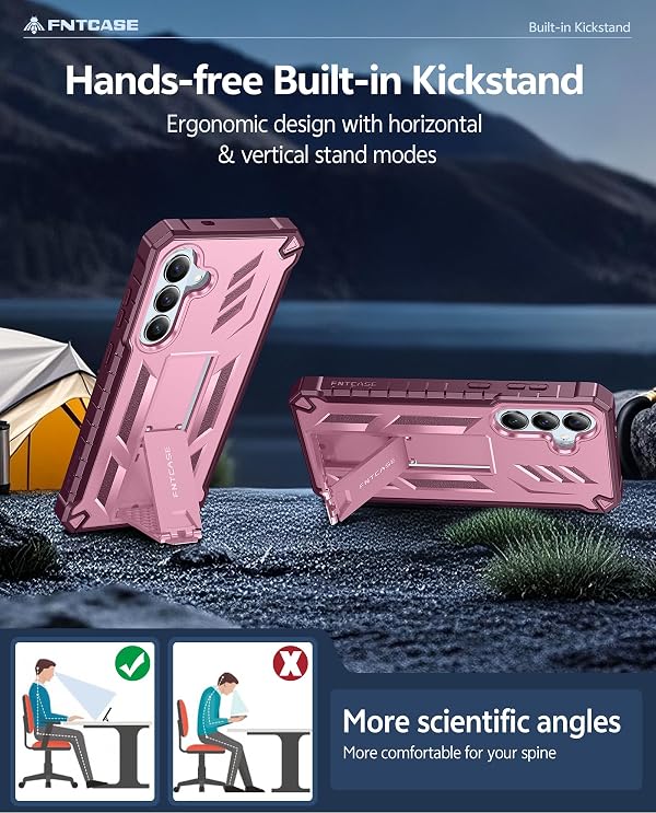 FNTCASE for Samsung Galaxy S26+ Plus Case, Rugged Kickstand, 2 Front Frames by FNTCASE - Used condition - Image 4