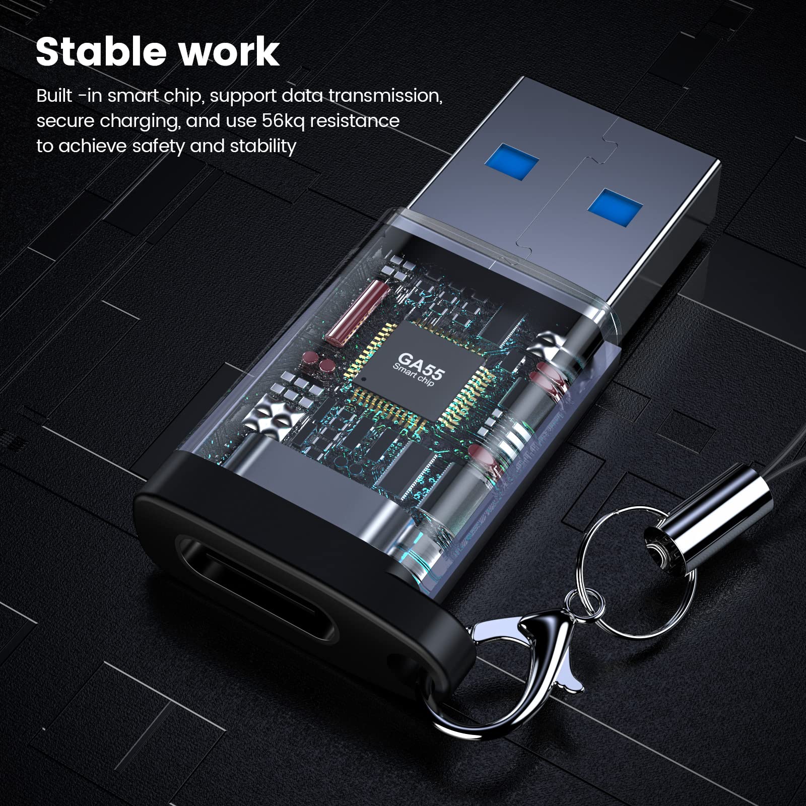 MOGOOD Convertitore OTG USB C Femmina a USB A Maschio, USB 3.0 5Gbps