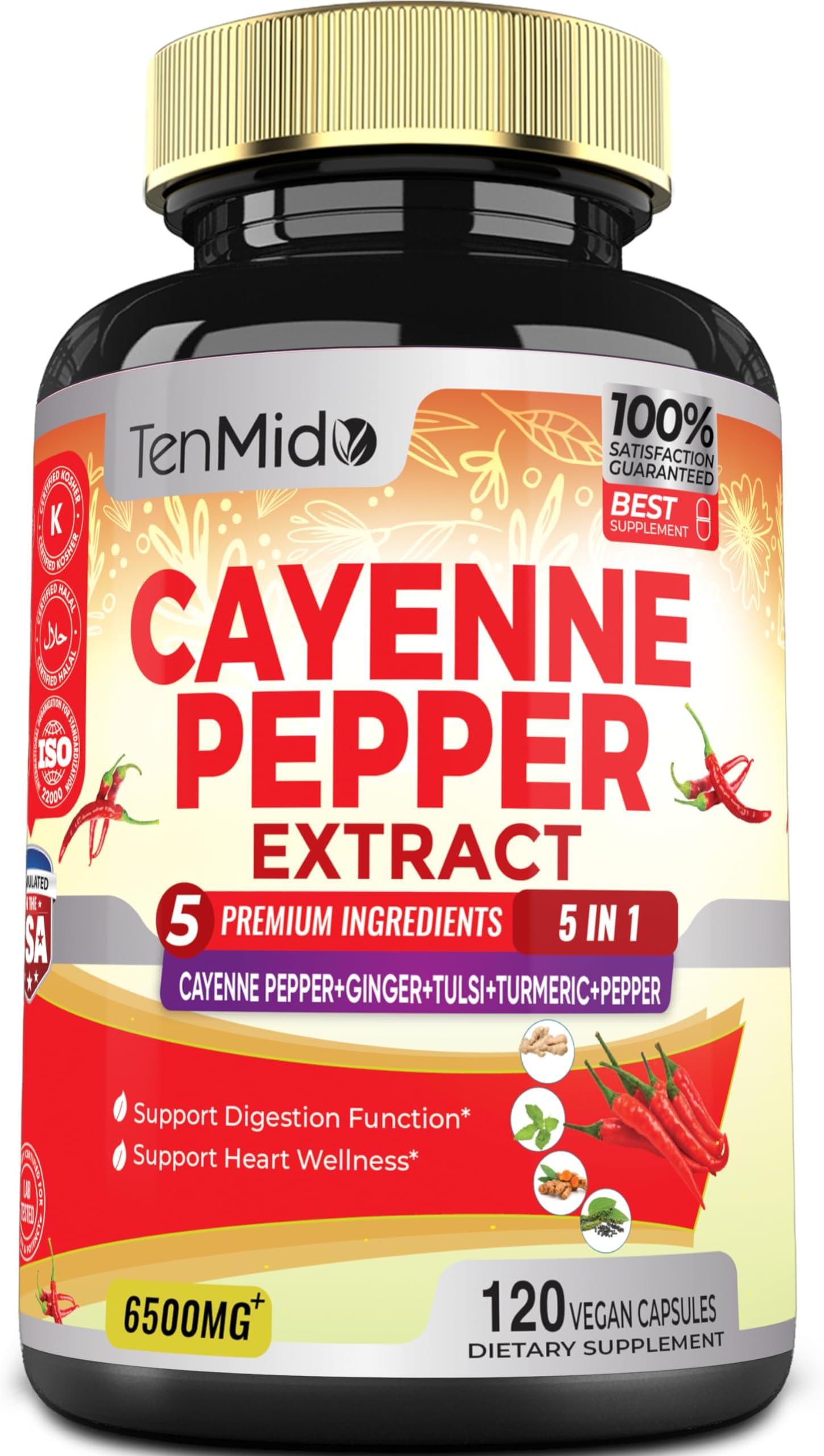 Piping Rock Garlic and Cayenne Supplements 180 Softgels