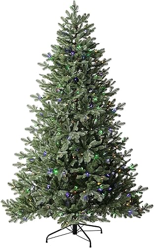 Treetopia Árbol de Navidad artificial verde, Luxe - Abeto bálsamo, 9 pies, preiluminado con 800 luces LED transparentes a la luz de las velas,