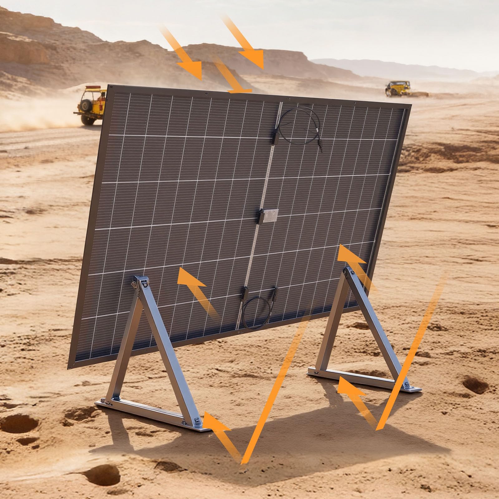 VEVOR Panel Solar 400W 2 Piezas, Módulo Solar Monocristalino Bifacial, Marco de Aluminio y Salida MC4, Eficiencia hasta 24%, IP65 Impermeable, para Autocaravanas Barcos Balcón Sistema fuera de la Red