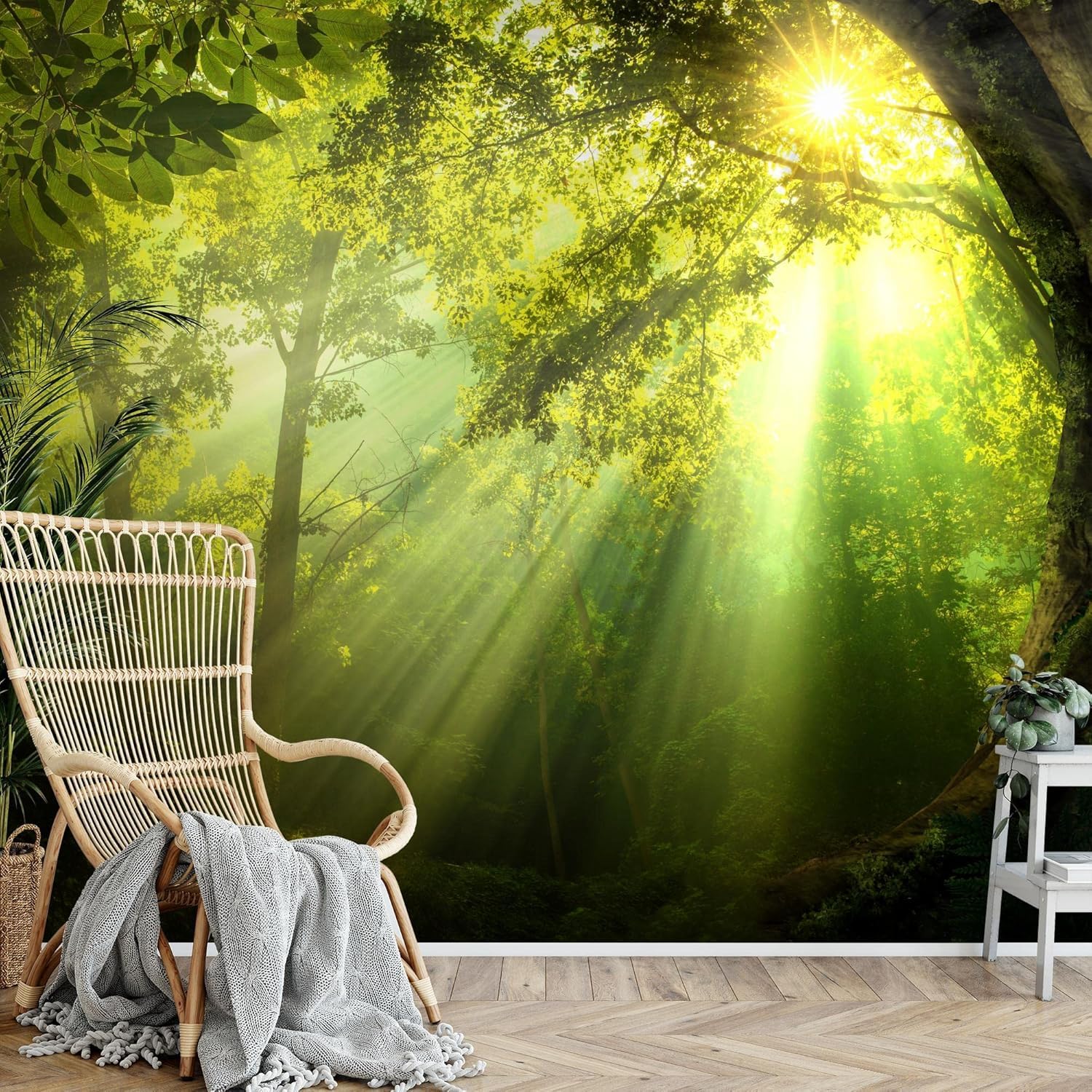 Papier Peint Panoramique Forêt XXL 400x280 cm Tapisserie Intissé 3D