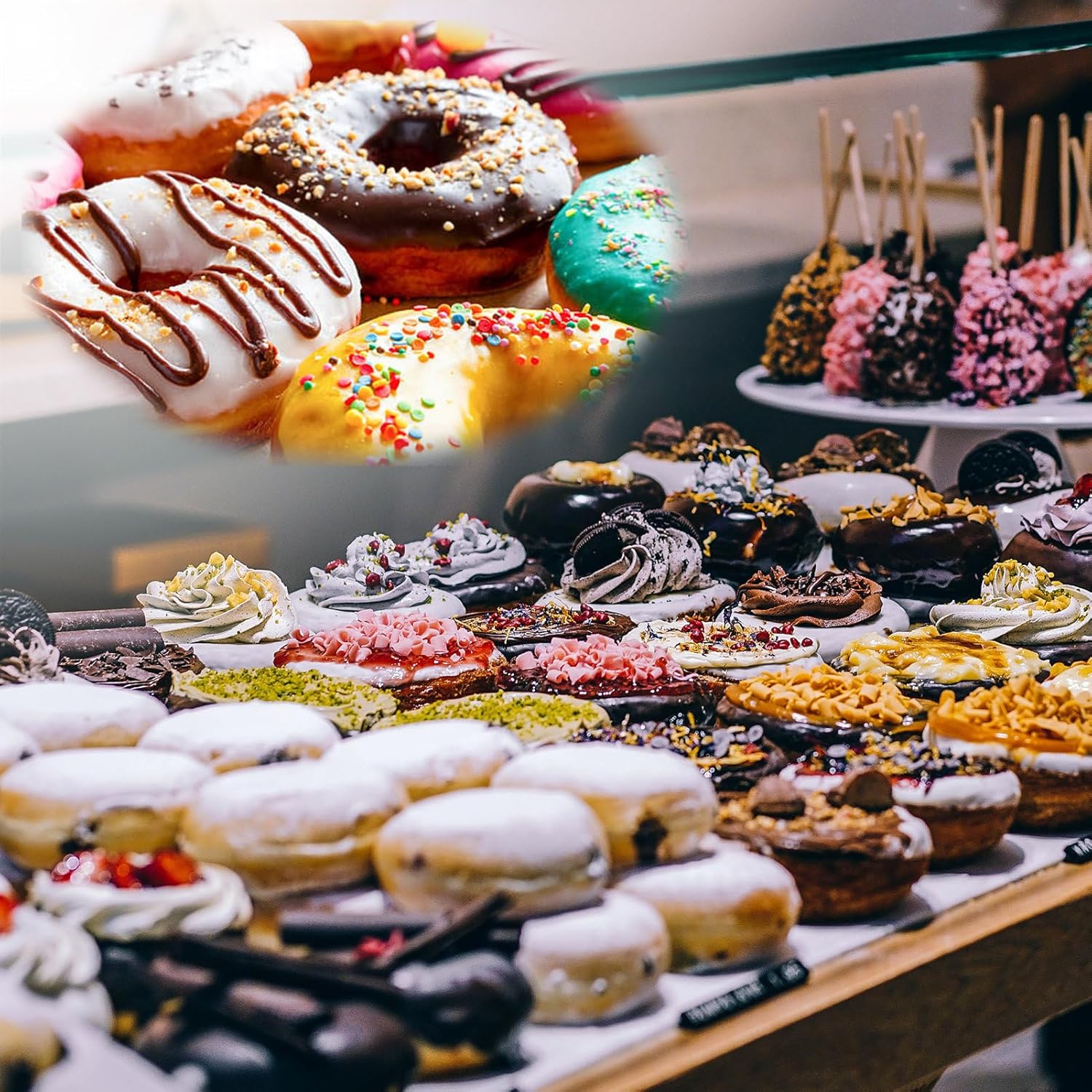 Professional Donut Fryer,4 Row Auto Donut Maker with 5.5L Hopper - Adjustable Thickness, Commercial Digital Display Donut Fryer with Intelligent Control Panel