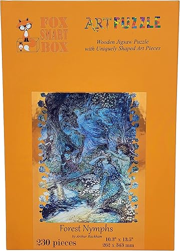 Miniatura 7 de FoxSmartBox - Rompecabezas de madera para adultos, piezas de forma única, fabricado en los Estados Unidos por FoxSmartBox - 230 piezas - Ninfas del