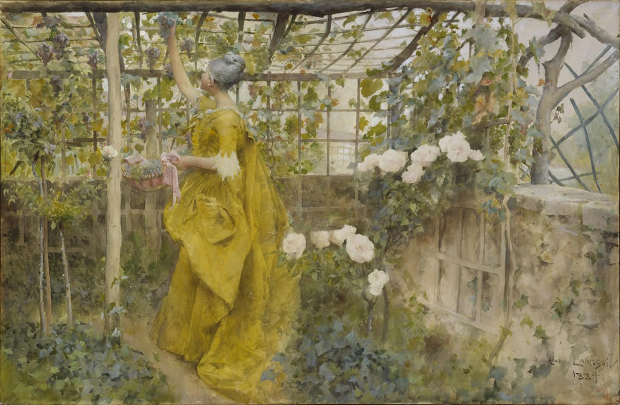 POSTERIIk Vintage Print Pop Art Landscape Artwork The vine by Carl Larsson Art Prints for Office Home Decor 60x90cm