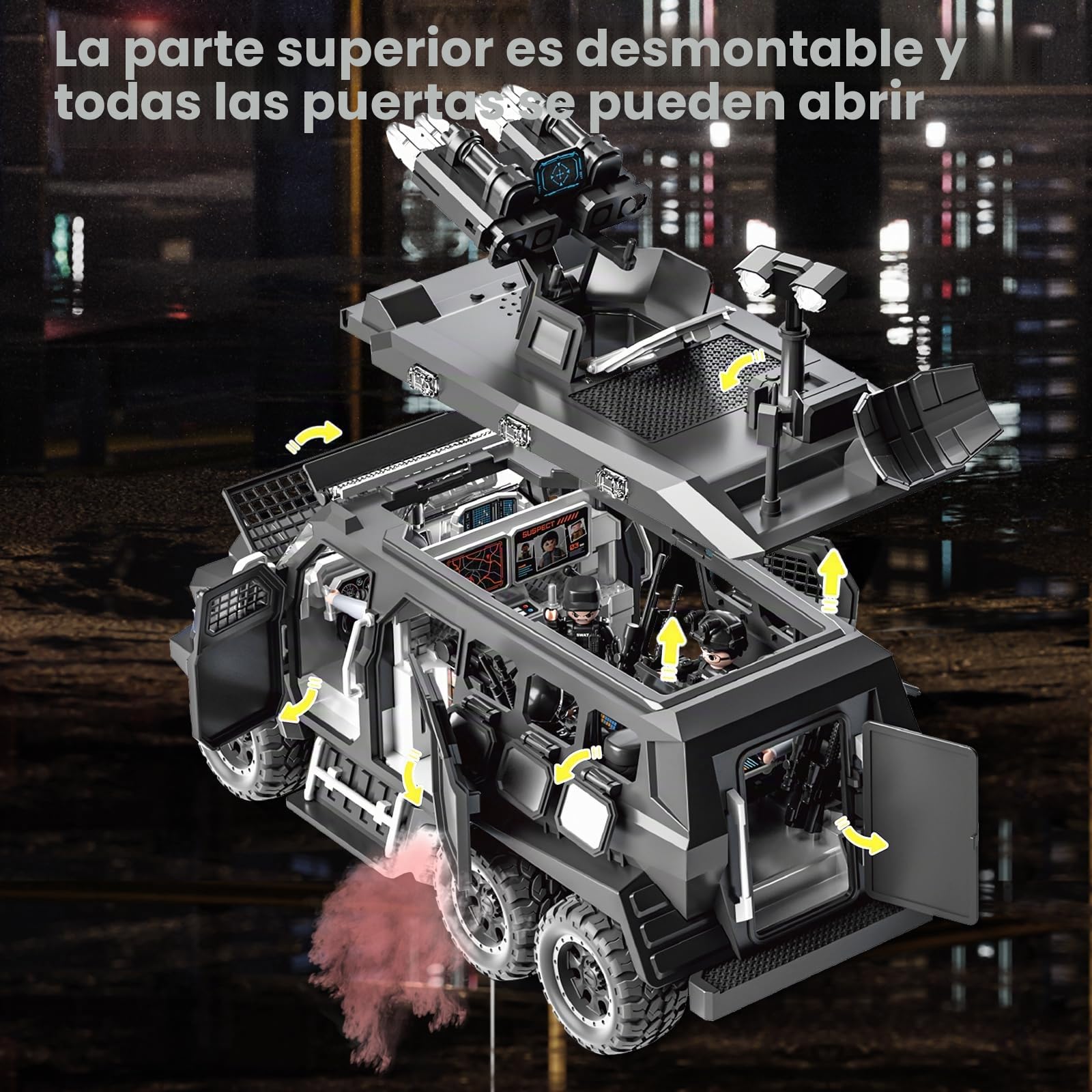 Doloowee Coche de policía, juguete para coche con luz, sonido y | Juguete para niños a partir de 5 años