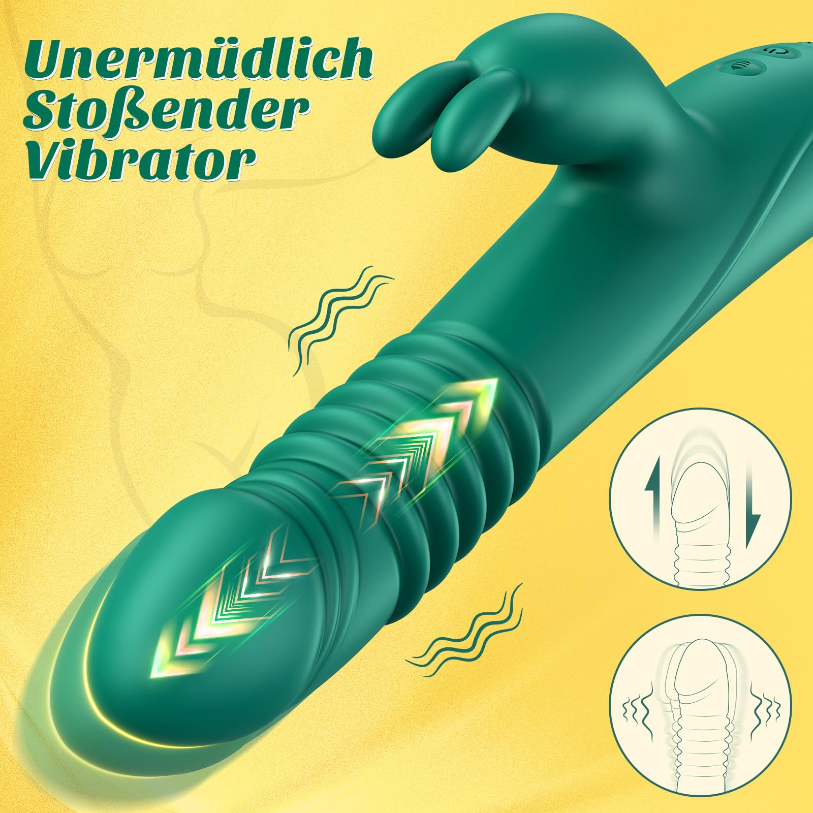 Vibrazione per le donne vibratore di spinta, Dildo Sex Toys per le donne Giocattoli del sesso di coppia Set di vibratori per le donne Clitoride Solo, G Spot Rabbit Vibratore